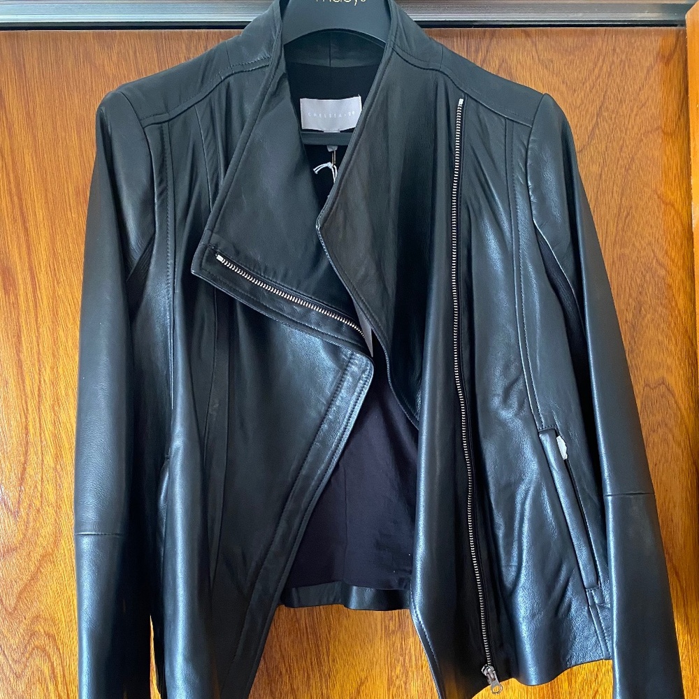 NWT Black Genuine Supple Leather Jacket